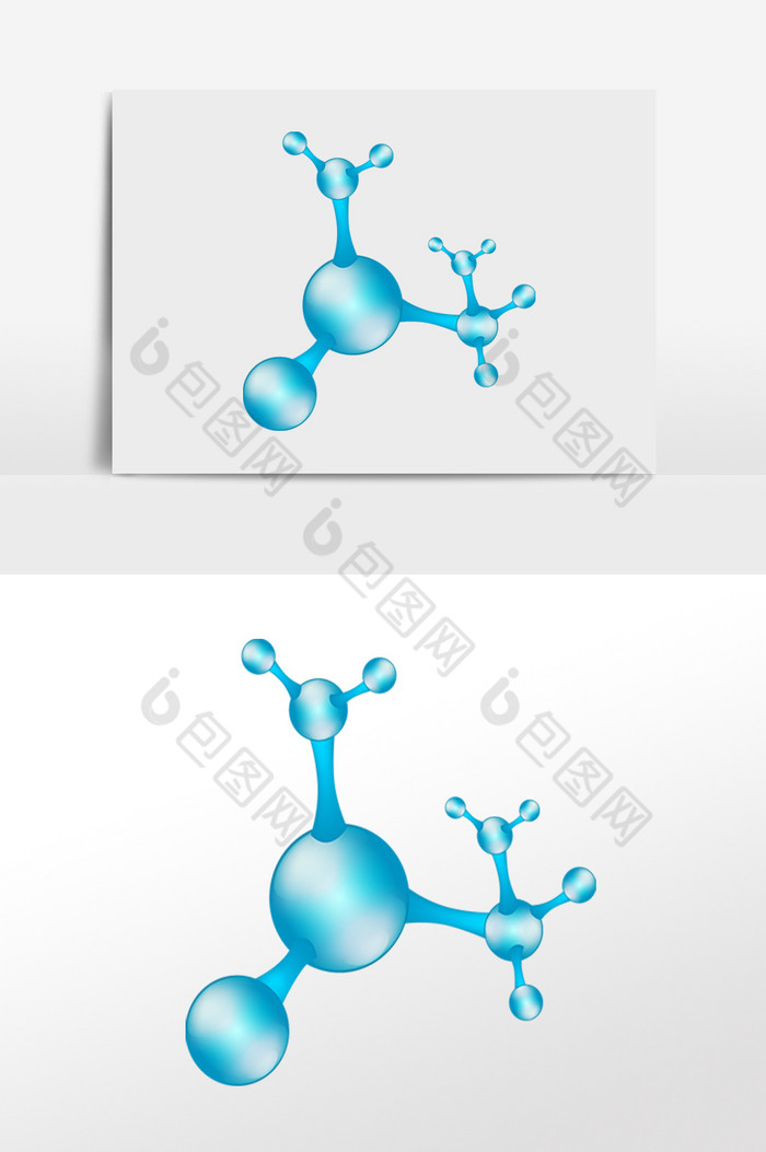 科技分子結構式手繪插畫圖片