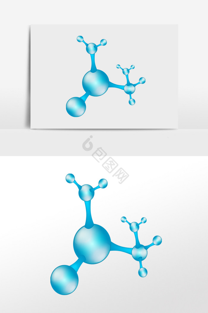 科技分子结构式插画图片