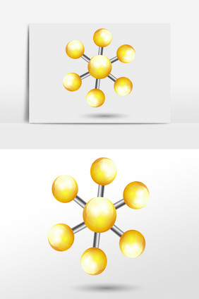 金黄色科技分子结构式