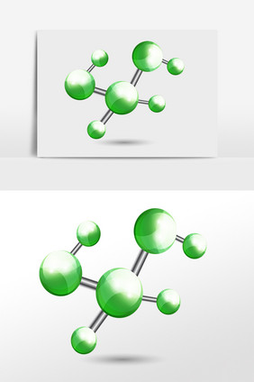 手绘科技分子结构式