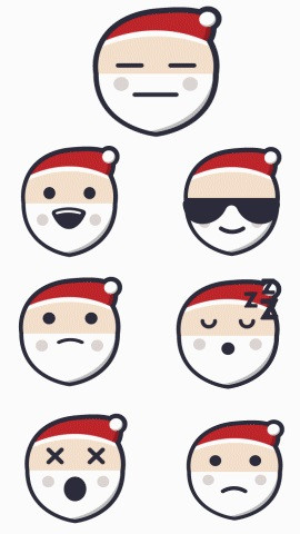 圣诞节圣诞老人头像表情包动图GIF图片