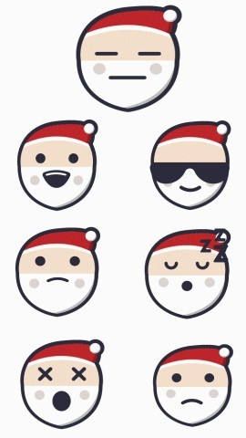 圣诞节圣诞老人头像表情包动图GIF