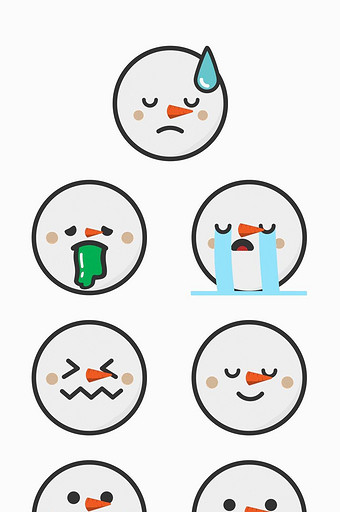 雪人emoji表情符号图片