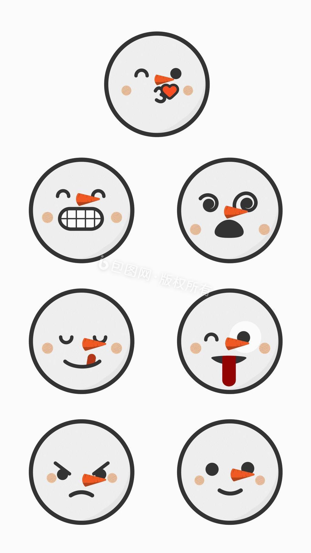 雪人emoji表情符号图片