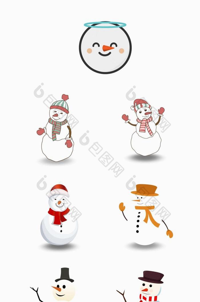 圣诞节卡通雪人表情包动图GIF