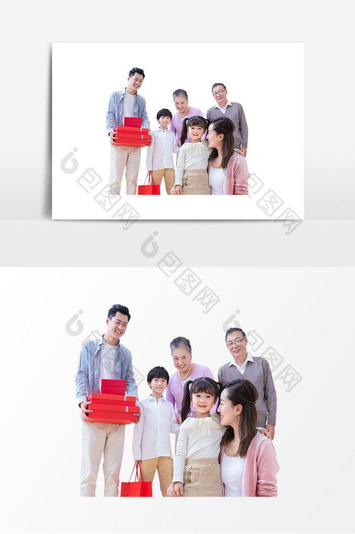 春节新年一家人拜年妈妈抱着女儿图片图片