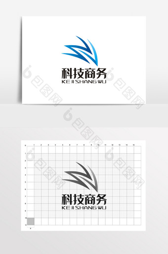 科技字母WV冲锋衣LOGO标志VI图片