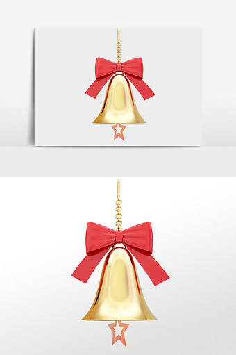 圣诞节礼物铃铛蝴蝶结图片