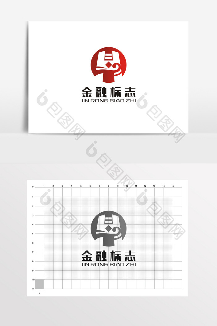 金融鼎大气理财投资LOGO标志VI