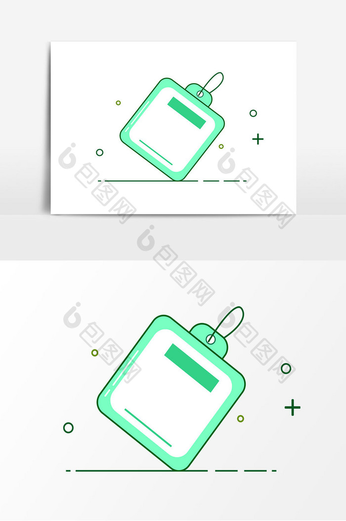 薄荷绿MBE标签吊牌元素