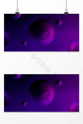 蓝紫色星球电商科技双十一背景图片