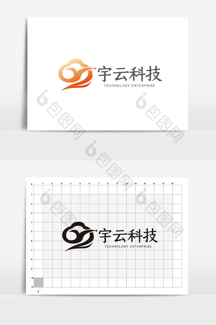 y字母科技企业logoVI模板图片图片