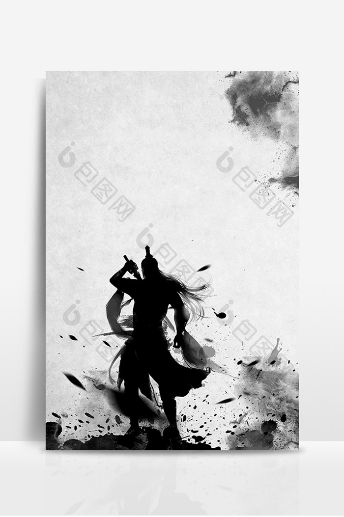 中国风水墨武侠仙侠人物 背景下载 包图网