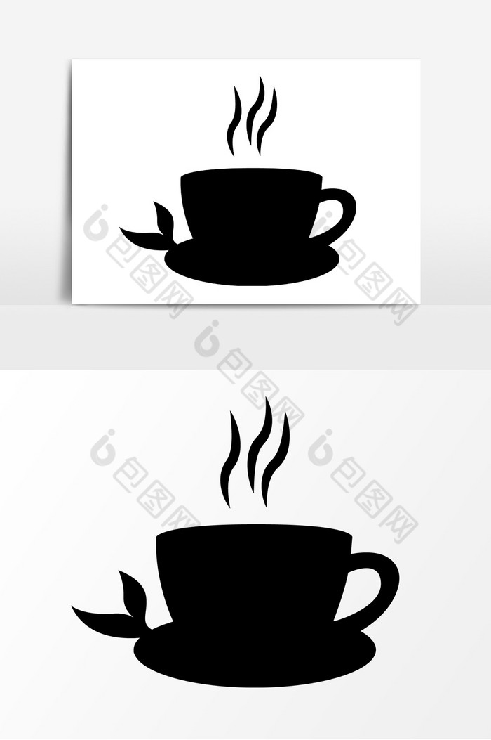 茶具剪影图片图片