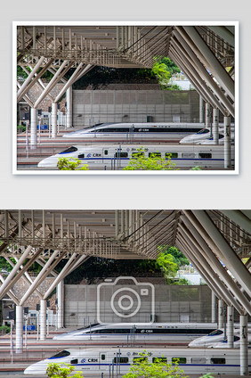 交通工具高铁高铁站摄影图