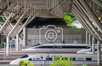 交通工具高铁高铁站摄影图图片
