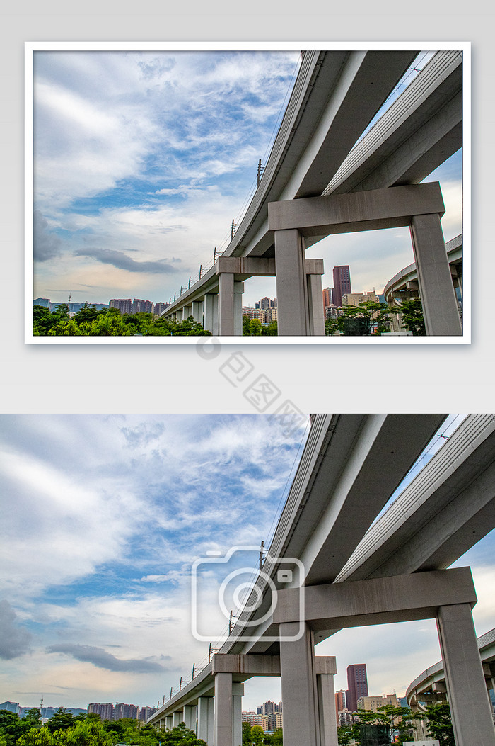 城市建设高架桥摄影图图片