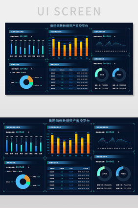 集团销售数据资产监控管理平台网页UI界面