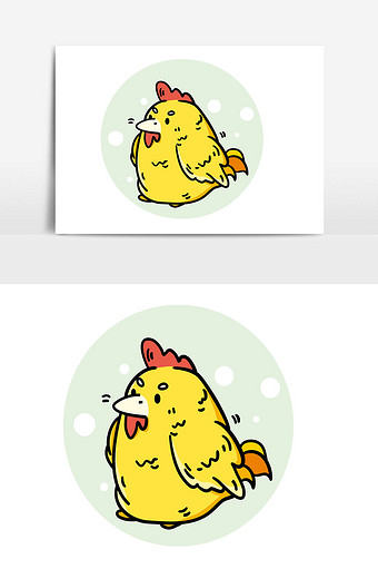 小鸡卡通图图片