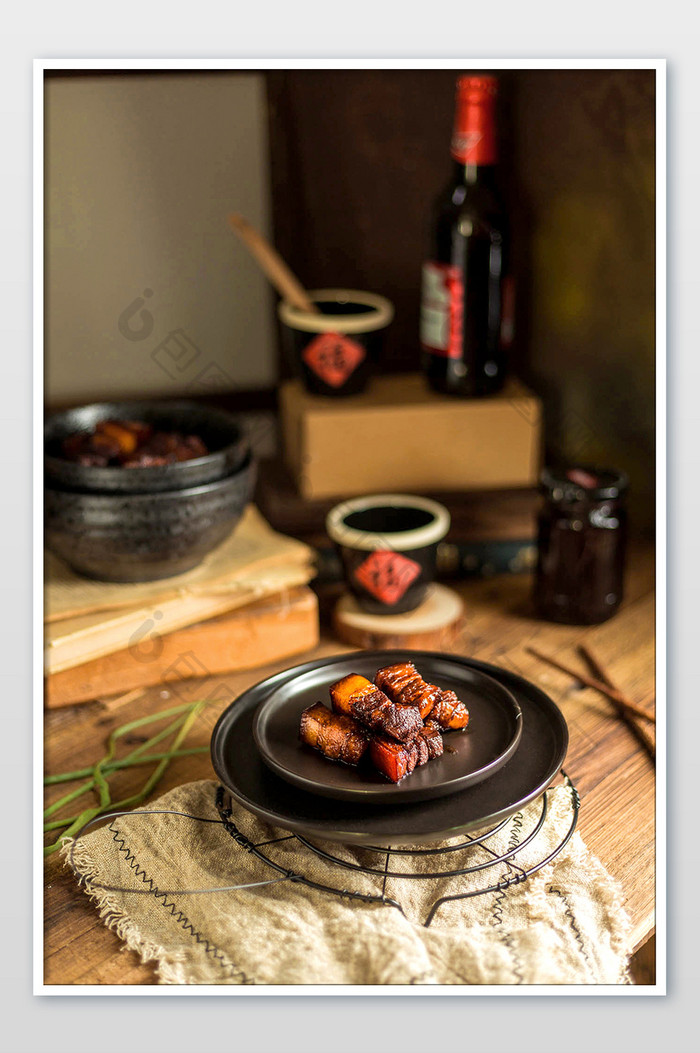 中餐红烧肉美食摄影图片