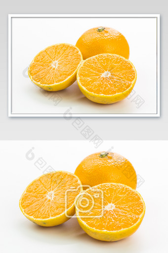 白底拍摄水果新鲜橘子图片