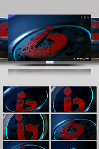 三维涂料漆面金属LOGO动画片头AE模板图片