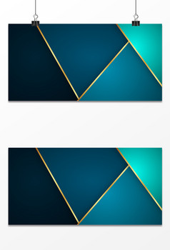 蓝色渐变金色奢华背景展板