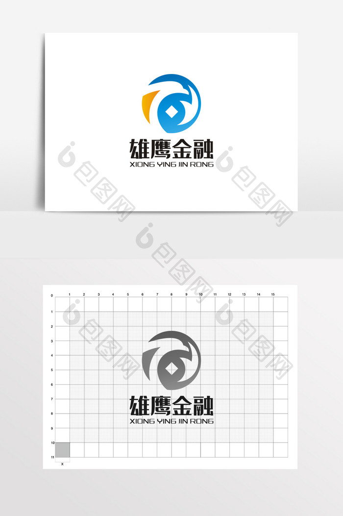 老鹰金融投资理财LOGO标志VI