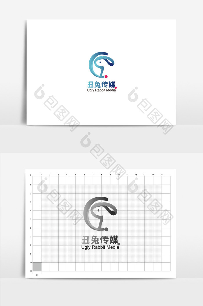 丑兔传媒矢量logo