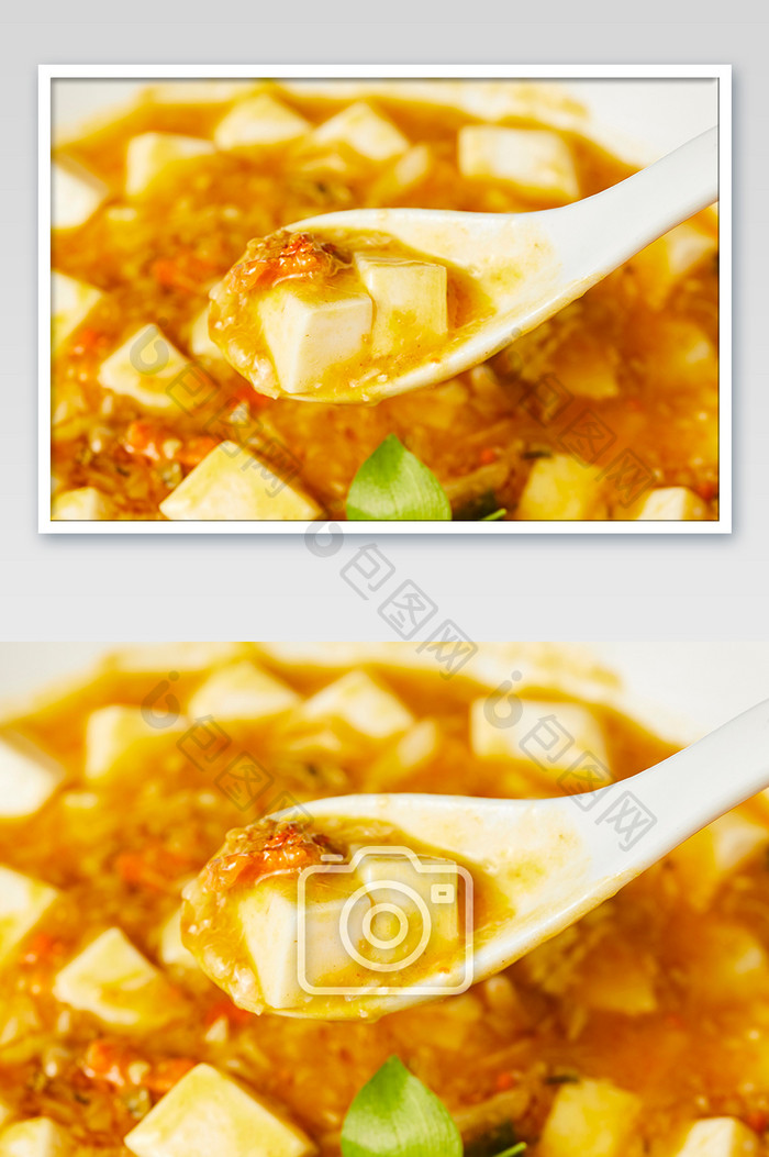 黄色蟹粉豆腐蟹膏豆类海鲜美食摄影图片