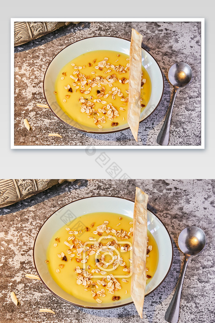 黄色新疆鲜奶羹甜品美食摄影图片图片