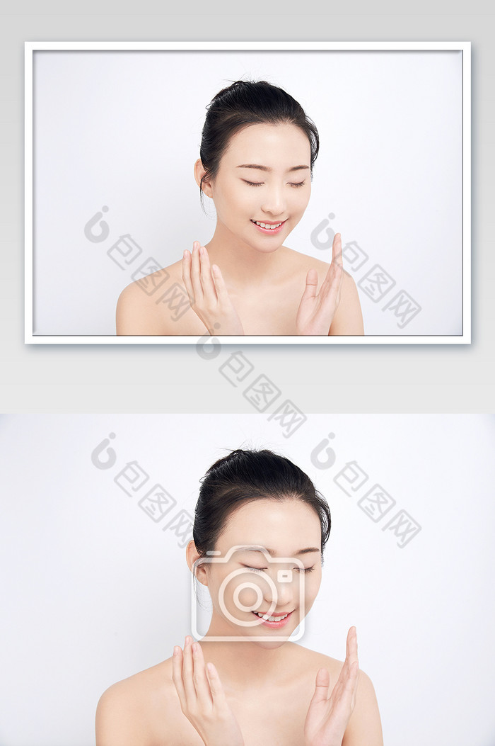 护肤美容SPA美女洗脸动作图片图片