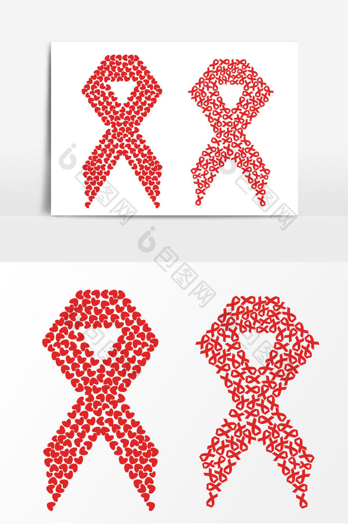 红色世界艾滋病标识