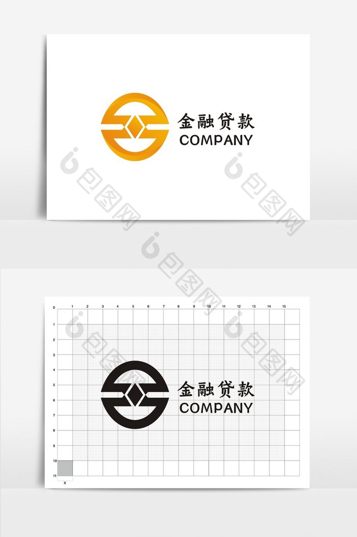 金色大气金融VI标志logo设计