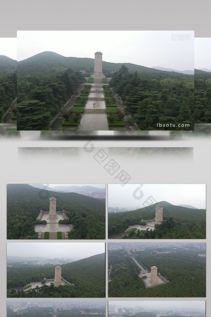 航拍徐州淮海战役纪念碑