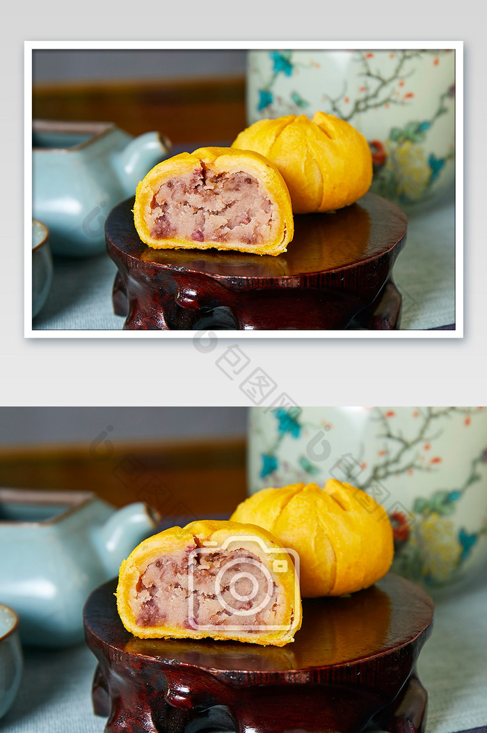 中式点心糕点酥饼月饼美食摄影图片
