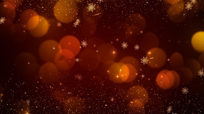 金色雪花粒子喷发四射圣诞祝福背景视频素材