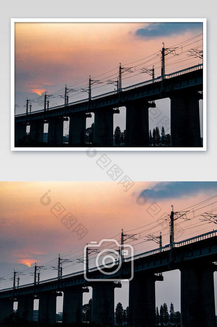 日落高架桥摄影图图片图片