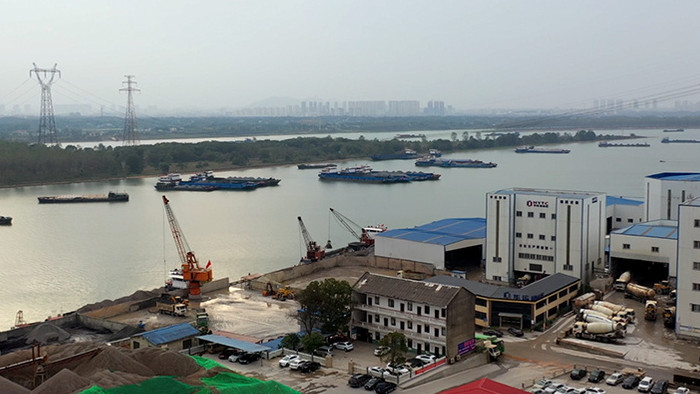VLOG航拍长沙望城船厂湘江码头