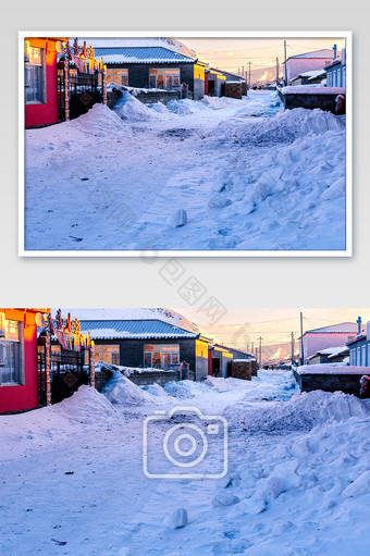 冬季的内蒙坝上雪景图片