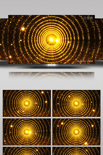 金色圆形粒子光线颁奖晚会舞台背景图片
