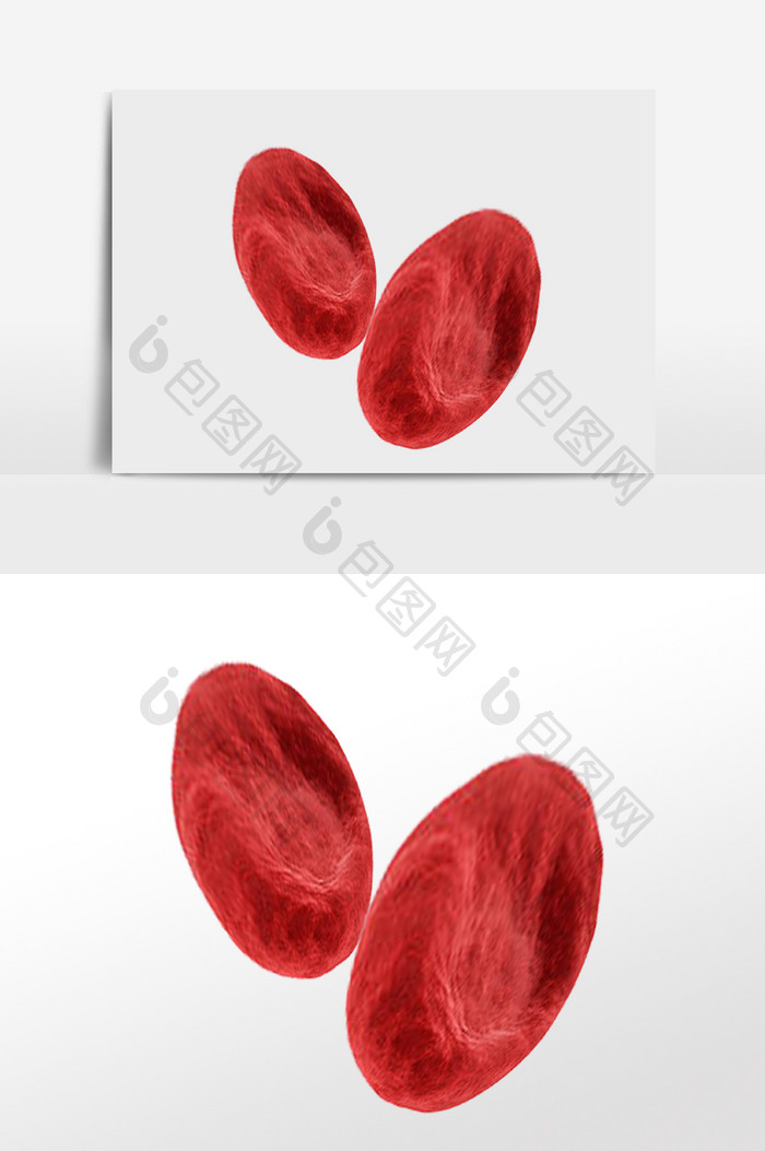 红色病毒细胞插画