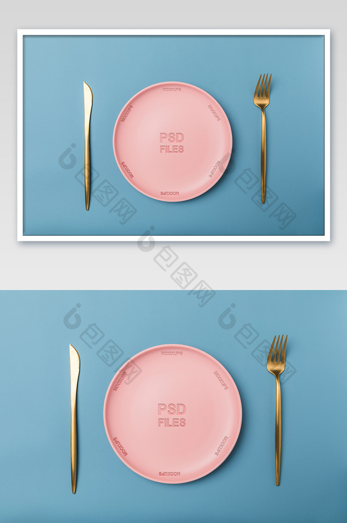餐饮行业餐盘logo标志展示样机
