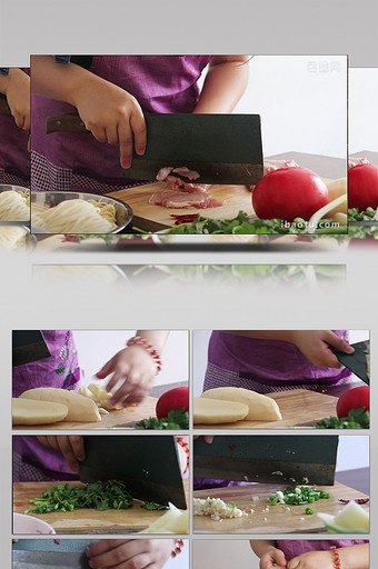 VLOG素材美食家常菜切菜实拍视频制作图片