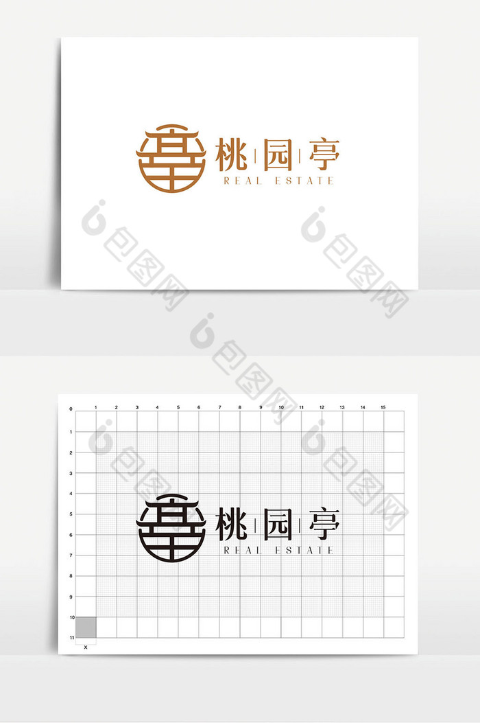 亭字体中式地产logoVI模板图片图片