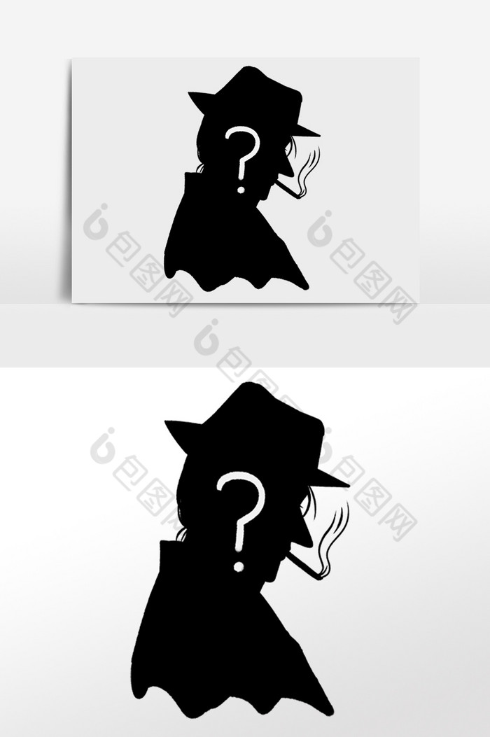 包图网提供精美好看的神秘黑衣人侧身插画图片素材免费下载,本次作品