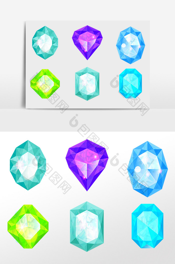 彩色宝石水晶钻石