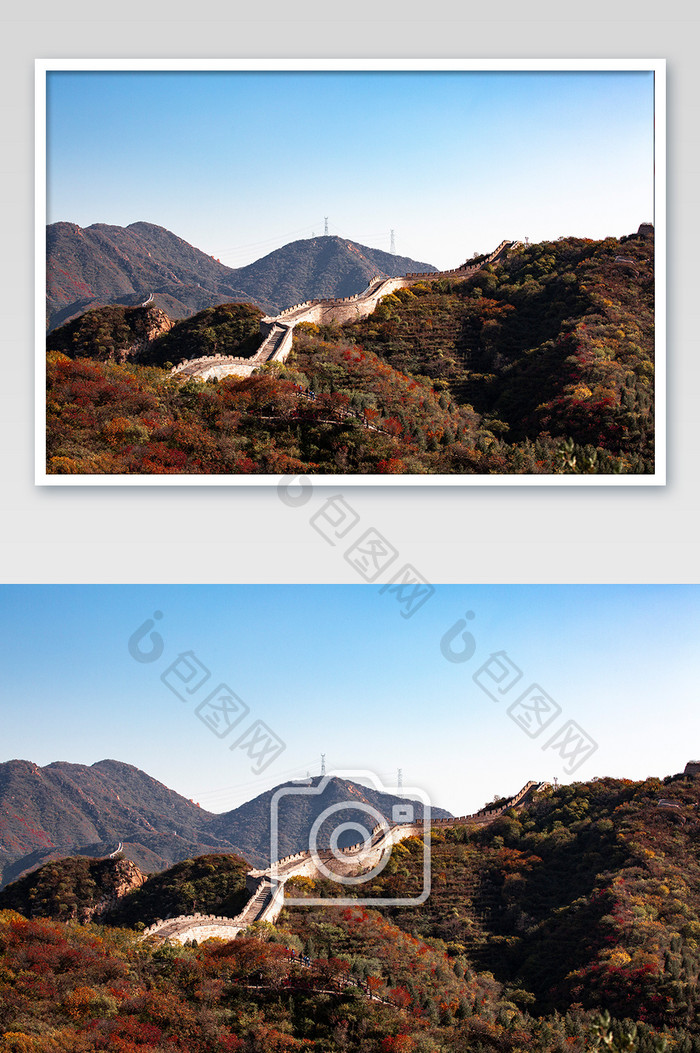 秋季长城断岩旅游风景摄影图片