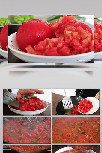 VLOG美食素材西红柿酱制作实拍视频素材图片