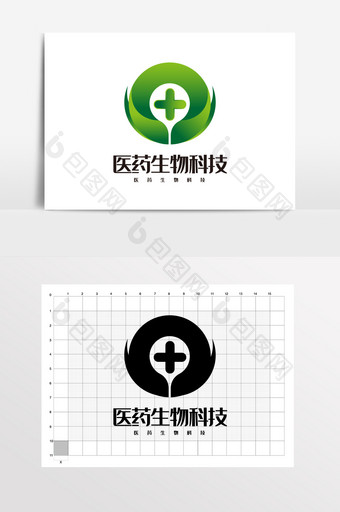 医药生物科技 LOGO标志VI图片